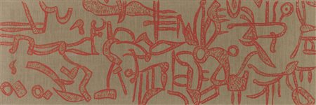 Carla Accardi (1924 - 2014) NUOVO ROSSO 2 vinilico su tela, cm 50x150 2003 Al...