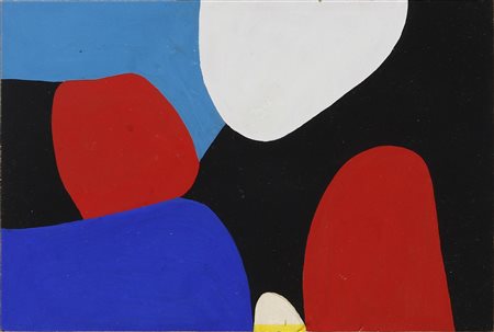 Alberto Burri (1915 - 1995) FORMA N.27 acrilico su cartoncino, cm 13x19,40...