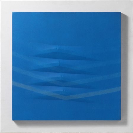 Agostino Bonalumi (1935 - 2013) SENZA TITOLO acrilico su tela estroflessa, cm...