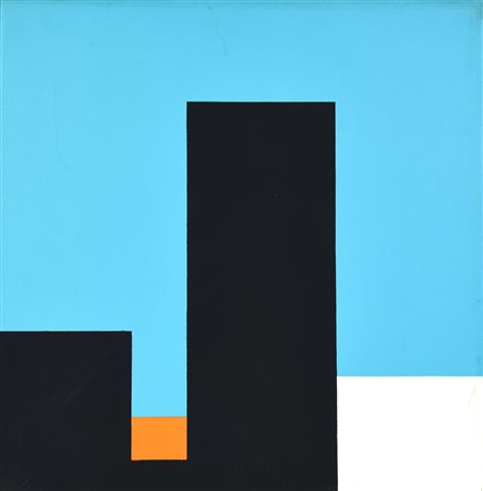 Bruno Munari (1907 - 1998) NEGATIVO POSITIVO acrilico su tela, cm 49x49 1985...