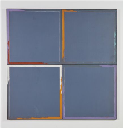 Claudio Verna (1937) THE FOUR II acrilico su tela, cm 200x200 1970 Opera...