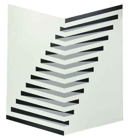 Marcello Morandini (1940) PROGETTO 327 legno laccato, cm 103x103x2 1988...