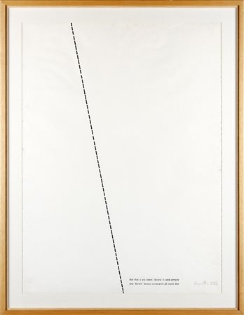 Vincenzo Agnetti (1926 - 1981) DATI DUE O PIU' ISTANTI... tecnica mista su...