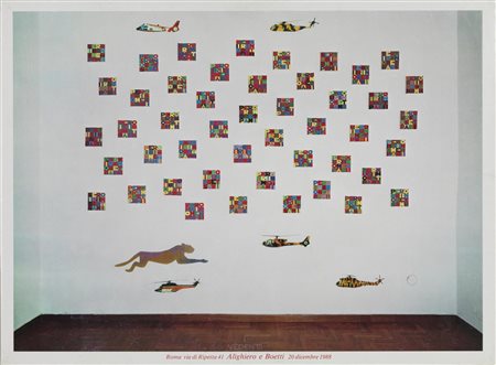 Alighiero Boetti (1940 - 1994) SENZA TITOLO collage su manifesto offset...