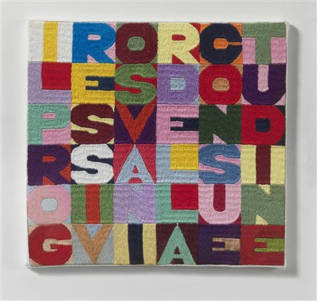 Alighiero Boetti (1940 - 1994) IL PROGRESSIVO SVANIRE DELLA CONSUETUDINE...