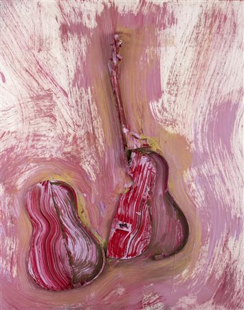 Arman (1928 - 2005) SENZA TITOLO chitarra tagliata e acrilico su tela, cm...