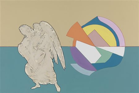 Renato Mambor (1936) ANGELO DELLA RIFLESSIONE acrilico su tela, cm 100x150...