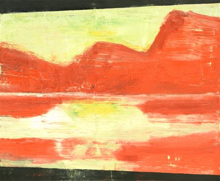 Giovanni Frangi (1959) SAMOS olio su tela, cm 46,5x55,5 2012 Al retro firma e...