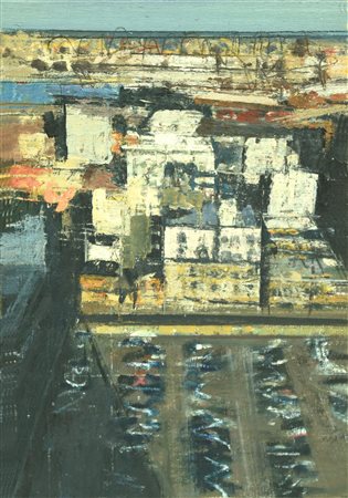 Bernardo Siciliano (1969) NEW YORK olio su tela, cm 42x28 2012 Al retro:...