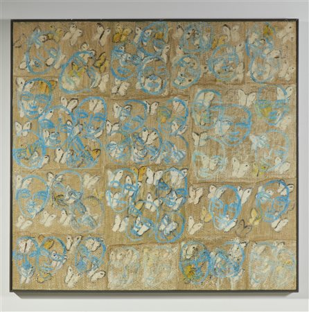 Hunt Slonem (1951) SIDDHAS olio su tela, cm 220x230 2016 Al retro titolo,...
