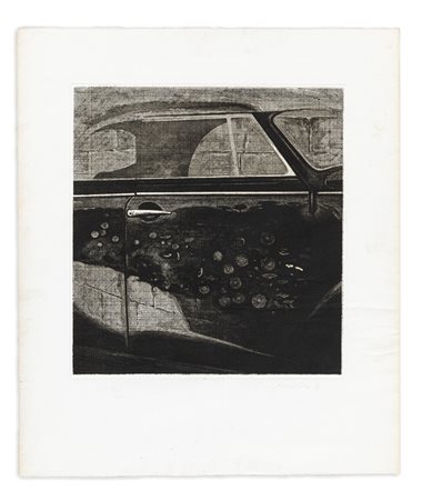 PIERO GUCCIONE (1935) - Fiori, macchina e muro, 1983