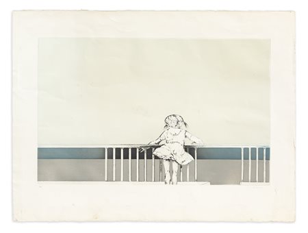 KARL PLATTNER (1919-1986) - Sul balcone, 1984