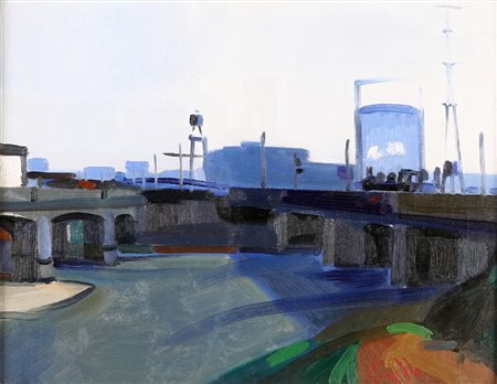 Antonio Vangelli, Veduta di Roma, il Gazometro 1946