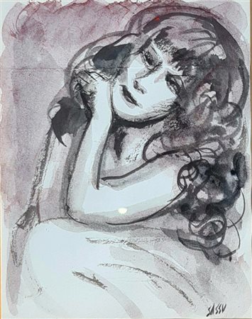 Aligi Sassu, La bionda, 1987