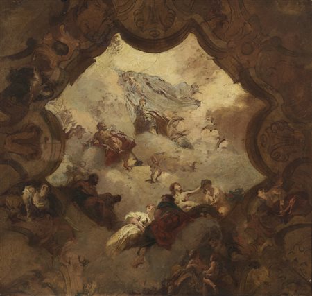 ARTISTA DEL XVIII SECOLO  - Bozzetto decorativo per soffitto.