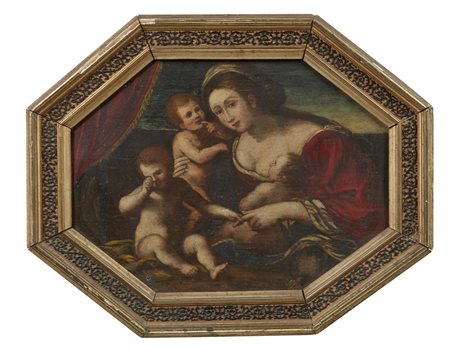 ARTISTA DEL XVI SECOLO  - Allegoria della Carità. .