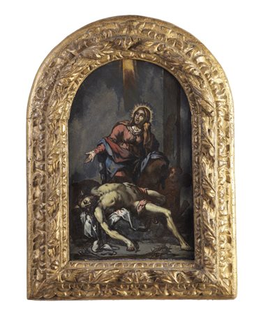 ARTISTA VENETO DEL XVII SECOLO  - Compianto sul Cristo morto.