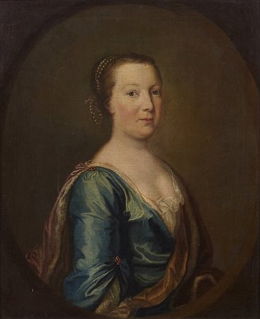 ARTISTA DEL XVIII SECOLO  - Ritratto di gentildonna. .