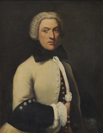 ARTISTA BERGAMASCO DEL XVIII SECOLO  - Ritratto d'uomo.