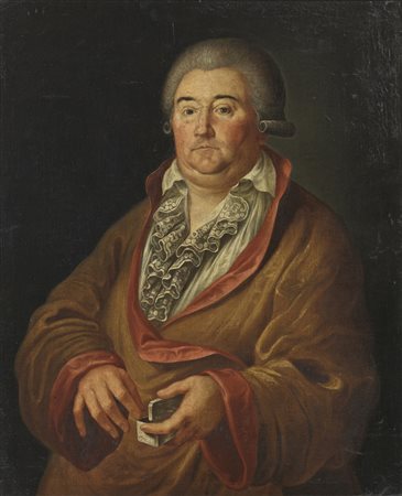 ARTISTA FRANCESE DEL XVIII SECOLO  - Ritratto di nobiluomo. .