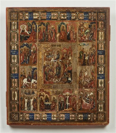 ICONA RUSSA DEL XIX SECOLO  - Le dodici feste. .