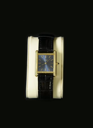 PIAGET Tank ref. 90802, n.309460 CASSA: in oro giallo 18kt QUADRANTE: nero...
