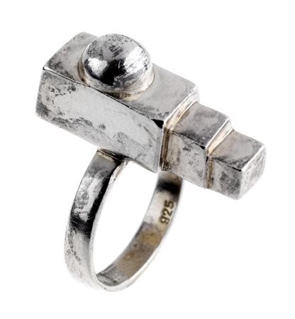 ANELLO IN ARGENTO STERLING, UTE KARNER (Gumbinnem, Germania 1945 - 1985)...