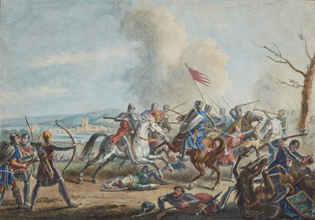 LANGLOIS EUSTACHE HYACINTHE (1777 - 1837) - Battaglia.