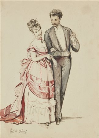 DE BLAAS EUGENE (1843 - 1931) - Scena galante.