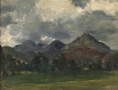 CALDERINI MARCO (1850 - 1941) - Paesaggio montano. .