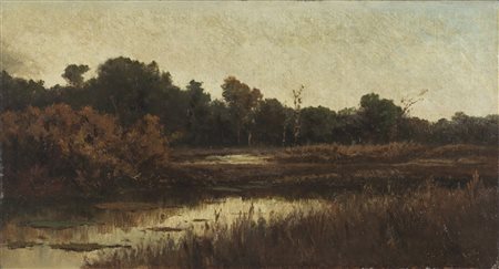 MANCINI CARLO (1829 - 1910) - Paesaggio autunnale. .