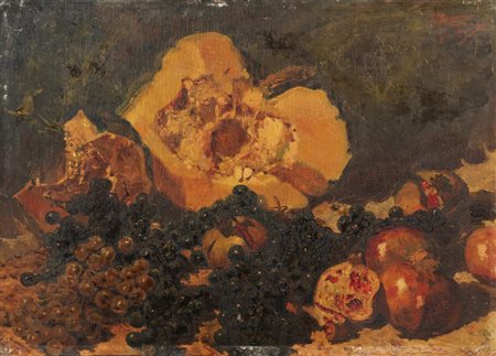 PELLEGRINI RICCARDO (1863 - 1934) - Il trionfo di una zucca.