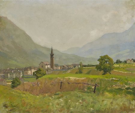BELLONI GIORGIO (1861 - 1944) - Paesaggio montano. .