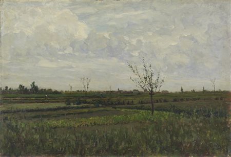 BELLONI GIORGIO (1861 - 1944) - Paesaggio campestre.