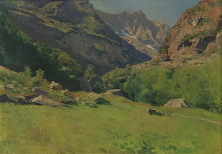 PETITI FILIBERTO (1845 - 1924) - Paesaggio montano. .
