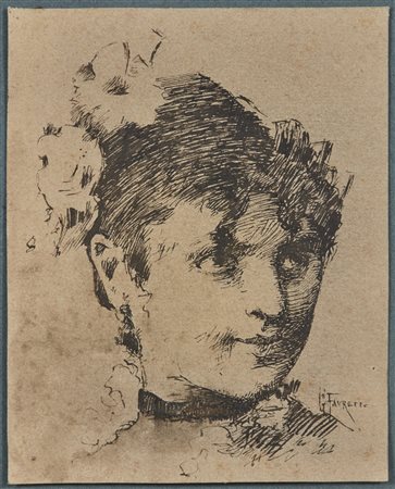 FAVRETTO GIACOMO (1849 - 1887) - Studio di testa.