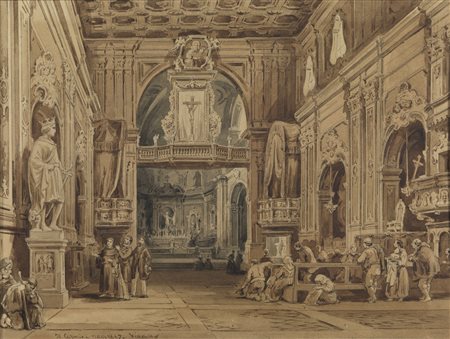 VIANELLI ACHILLE (1803 - 1894) - Chiesa del Carmine. .