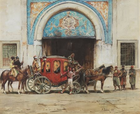 PASINI ALBERTO (1826 - 1899) - Scena orientalista.