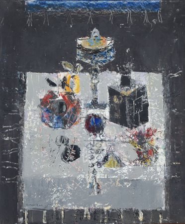 LUCIANO VERDIANI Torino 1929 Natura morta, 1965 olio su tela cm. 60x50, firma...