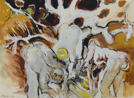 EDOUARD PIGNON Marbes Les Mines 1905 - 1993 Figura, 1981 tecnica mista su...