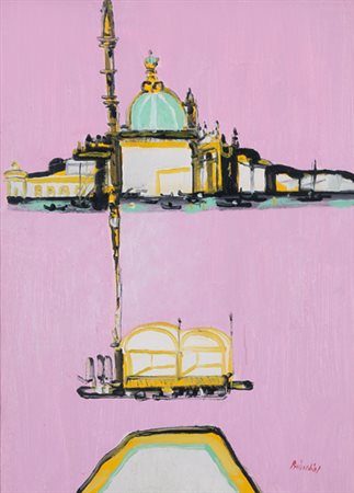 REMO BRINDISI Roma 25/04/1918 - Milano 25/07/1996 Venezia olio su tela cm....