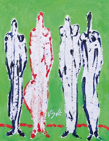 ANTONIO VANGELLI Roma 23/02/1917 Senza titolo, 2000 olio e tecnica mista su...