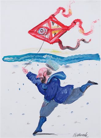 ANTONIO POSSENTI Lucca 11/01/1933 Senza titolo tecnica mista su carta cm....