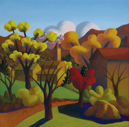 SALVO Leonforte (En) 22/05/1947 Ottobre olio su tela cm. 80x80, firma e...