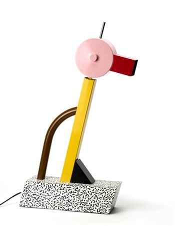 Ettore Sottsass Lampada da tavolo modello "Tahiti". Produzione Memphis, Milano,