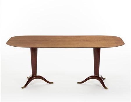 Carlo Enrico Rava (Attribuito)
Tavolo da pranzo in legno massello bordato impial