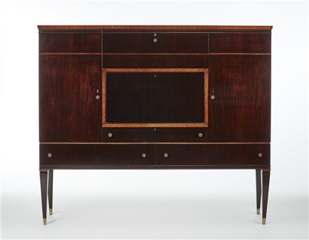 Tomaso Buzzi Grande mobile da camera. Esecuzione Turri, Bovisio, 1929-30ca. Legn