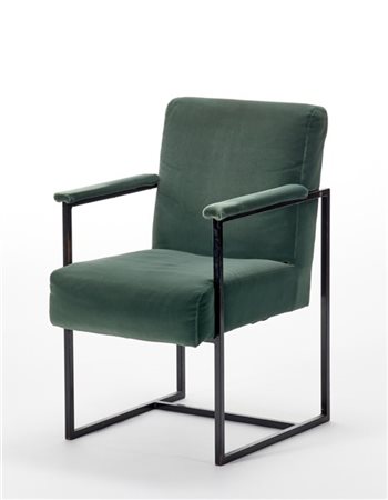 Giancarlo Palanti Poltroncina con struttura in tubolare metallico a sezione quad