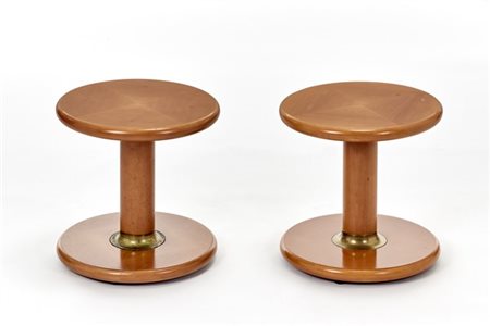 Ettore Sottsass Lotto di due tavolini, variante del modello "Rocchetto". Produzi