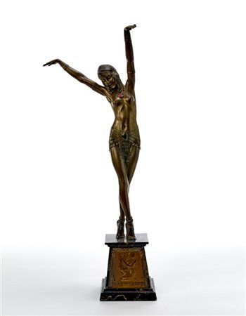 Demètre Haralamb Chiparus "Danzatrice egizia"
Scultura in bronzo smaltato in pol